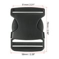 thumbnail image 2 of Uxcell Plastic Buckles 16 Pack Quick Side Release Clips Black 51mm, 2 of 5