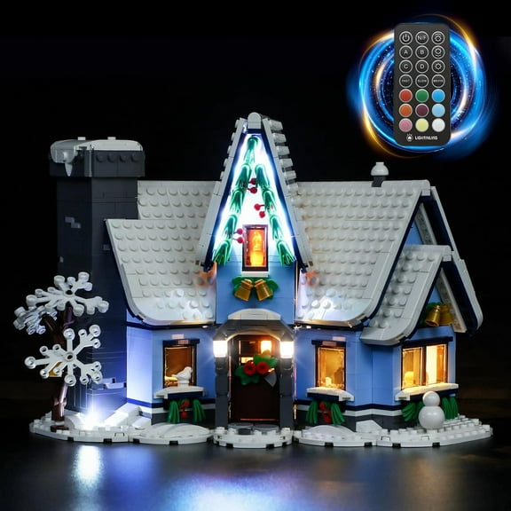 LED Light for Lego- 10293 Creator Expert Santa’s Visit Building Blocks Model: Remote-Control Version (Lego Set NOT Included)