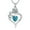 Turquoise, variant on SISGEM Birthstone Necklace for Women Sterling Silver Genuine Rose Flower Heart Pendant Necklace for Women Mom