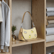 Coach Women's Teri Shoulder Bag, Signature Canvas, Lemon Print, Sv/Garden Glade Multi