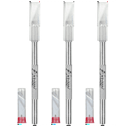 Excel Blades K1 Aluminum Hobby Craft Knife with Safety Cap, 5 Assorted Cutting Blades, 3 Pack