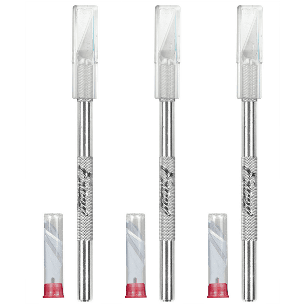 Excel Blades K1 Aluminum Hobby Knife with Safety Cap and 5 Assorted