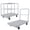 3-Rail, variant on Ataucjin Heavy Duty Steel Panel Truck Cart with Wheels，2-Bar & 3-Bar Handrail Options,2500 Lb Capacity Rolling Cart for Sheetrock, Plywood, Furniture,Flatbed Push Cart with Swivel Casters