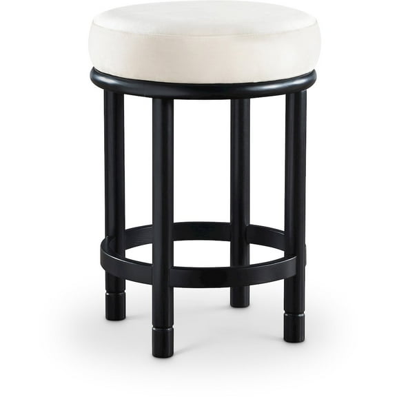Meridian Furniture Monette Cream Velvet Counter Stool