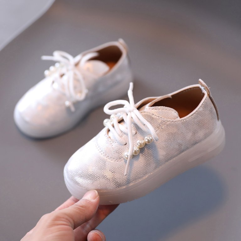 FZM Toddler Shoes Shoes Bling Sneakers Girls Light Baby Luminous Sport Boys  Led Kids Children Baby Shoes White 8 