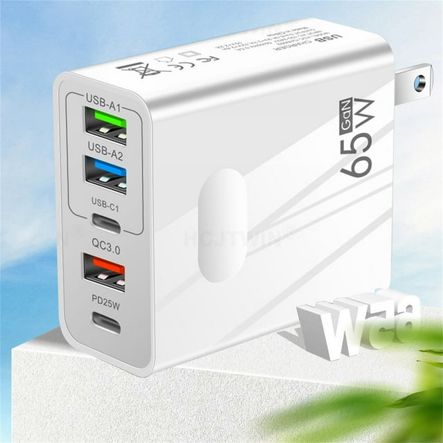 Sentmoon Mobile Phone Charger 5V3.1A PD+3USB Multi-port Travel Charger US Standard Charger Adapter