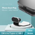 thumbnail image 3 of Cubierta de la tapa del tapón del enchufe del muelle del cargador del teléfono móvil antipolvo para iOS azul Ndcxsfigh Para estrenar, 3 of 7