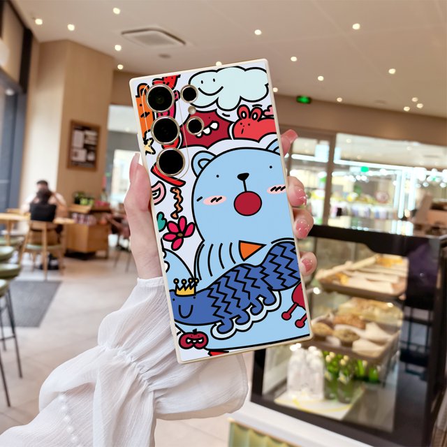 "Mantenga su iPhone seguro con esta colorida funda para teléfono móvil con estampado de dibujos animados"