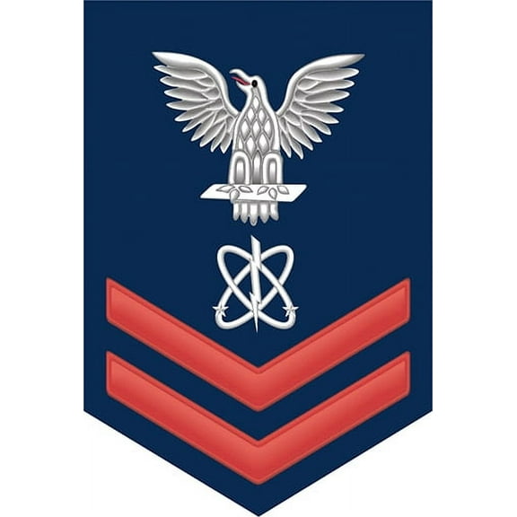 3.8 Inch Navy Red E-5 Electronics Warfare Technician EW Decal Sticker