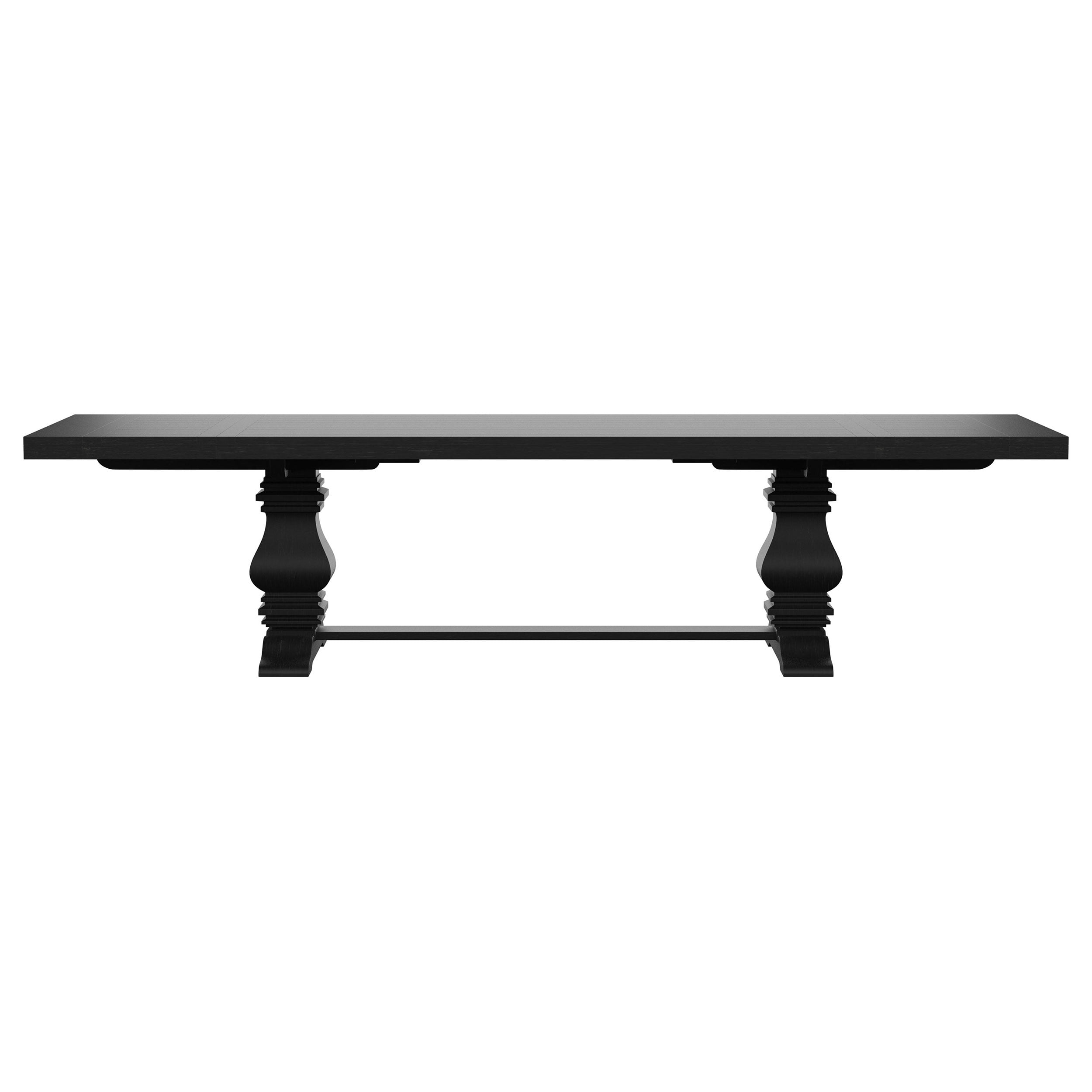 Florence 126-inch Extension Dining Table Distressed Black