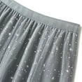 thumbnail image 5 of IROINNID Women's Stars Sequins High Waist Mesh i Swing Skirt Ankle Elastic Waist Long Solid Color Skirt, 5 of 7