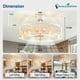 thumbnail image 3 of Ventilador de techo DINGLILIGHTING 26" sin aspas con luz industrial, 3 of 9