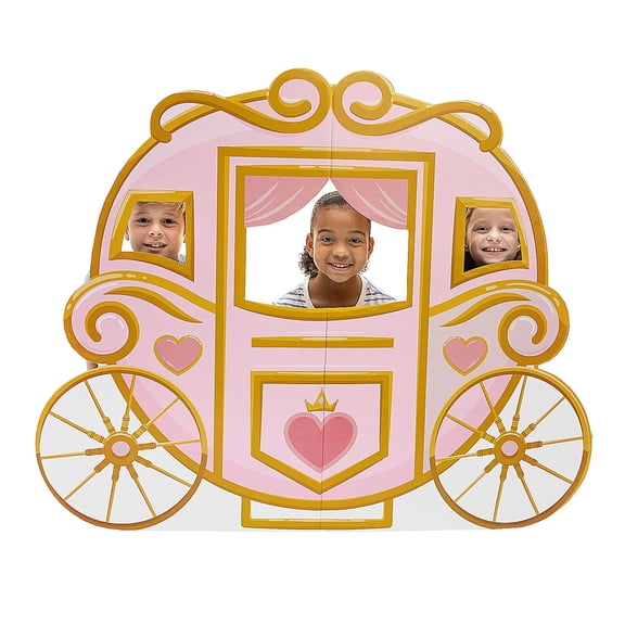 Pink Princess Carriage Photo Prop Life-Size Cardboard Stand-Up