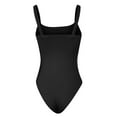 thumbnail image 5 of Idoravan Women's Slimming Long Leg Bodysuit,Women's Versatile Solid Color Fashion Tight Fitting Cutout Jumpsuit Black S, 5 of 5