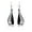 Black, variant on New Women's 6.5cm Long 1.2cm Wide Sparkle Looped Raindrop Earrings Great Valentine's Day Gifts