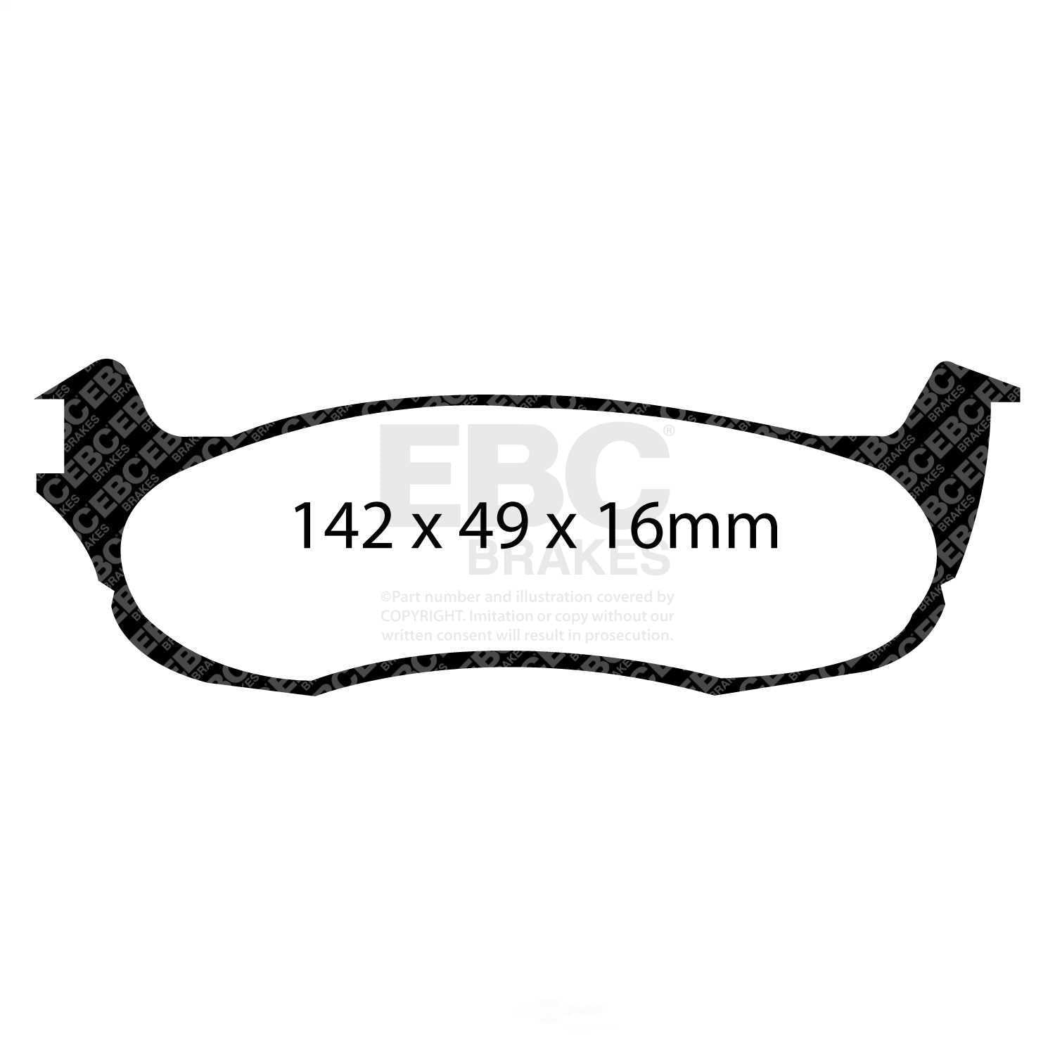 EBC Brakes Greenstuff 6000 Series Heavy Duty 4x4/SUV/Light Truck Brake Pad Set Fits select: 2000-2004 FORD F150, 2000-2001 FORD EXPEDITION