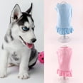 thumbnail image 4 of Frogued Pet Dress Solid Color Decoration Breathable Pet Dog Mini Skirt for Summer (Pink,L), 4 of 13