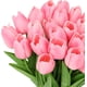 thumbnail image 5 of Tulipanes rosados artificiales de tacto real, 24 piezas, para decoración del hogar, ramo de boda, fiesta, baby shower, centros de mesa, decoración de ramo de novia (rosa),24pcs-azul marino, 5 of 7