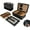 Black, variant on Prestige Import Group Manhattan XL Travel Cigar Humidor Case Set (Hygrometer, Ashtry, Cutter, Lighter, Humidifier) - Black