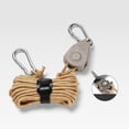thumbnail image 6 of figatia Pulley Ratchet Rope Hanger Wind Rope Non Slip Camping Rope Hanging Ropes Cord Lanyard Outdoor Guy Lines Tent Cords for Awning Brown, 6 of 8