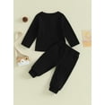 thumbnail image 3 of Bagilaanoe 2PCS Toddler Baby Boy Long Pants Set Long Sleeve T-Shirts Tops + Sweatpants 6M 12M 18M 24M 3T Kids Casual Sweatsuits, 3 of 8