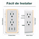 thumbnail image 2 of Regleta Enchufe Con 6 Enchufes Y 3 Usb Blanca, 2 of 5
