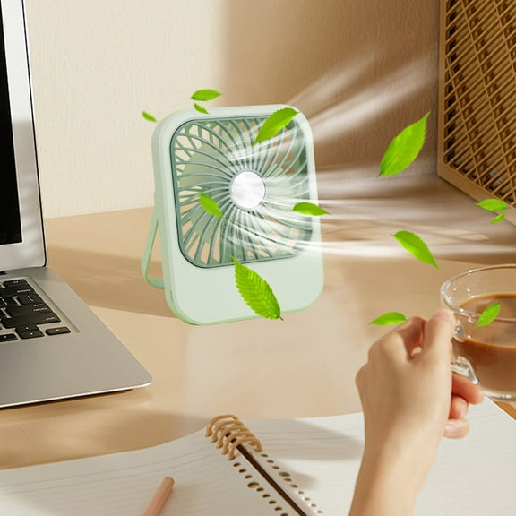 KMMYS USB Rechargeable Folding Desk Fan, 3-Speed Portable Mini Fan, Quiet Operation, Compact & Lightweight, 500mAh Battery, Adjustable Angle, Ideal for Home, Office, and Outdoor Use