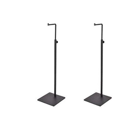Greneric 2 Pack Métal Sac à Main Rack Suspendu Pochette Support Présentoir Réglable Hauteur Comptoir de Vente au Détail Stands Debout avec un Seul Crochet pour Sacs, Sacs à Main, Perruque (Noir)