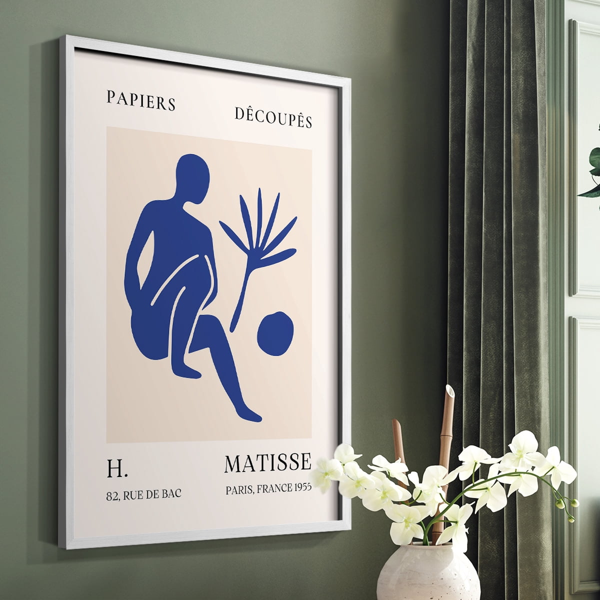 Matisse CLX Framed Print in White Solid Wood 16 x 20 Framed Print