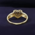 thumbnail image 6 of AFFY Heart Promise Ring | 0.05CT Round Natural White Diamond | 14K Yellow Gold over Silver-9, 6 of 7
