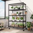 thumbnail image 3 of TrumanPick 5 Tier Metal Storage Shelves, Heavy Duty Garage Shelving Unit with Wheels for Pantry Kitchen Closet, Wire Shelf Capacity for1250 lbs, 36"W x 16"D x 76"H, Black, 3 of 8