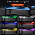 thumbnail image 4 of 7 Color Changing Led Car Seat Gap Filler Organizer,Car Seat Gap Organizer with Cup Holder,Car Gap Filler with USB Fast Charger,Car Side Seat Gap Filler with Flash Light, 4 of 5