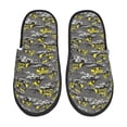 thumbnail image 2 of KLL Modern Yellow Excavator Slippers for Women Men House Slip on Indoor Outdoor Bedroom Furry Fleece Lined Ladies Comfy Anti-Skid Rubber Hard Sole-Large, 2 of 8