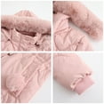 thumbnail image 4 of Idoravan Womens Puffer Jackets Sale Women's Fashionable Long Sleeved Solid Color Hoodie with Pockets, Cotton Jacket, Long Sleeved Cotton Jacket Pink XL, 4 of 5