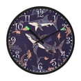 thumbnail image 2 of Voice Activated Clock with Glow Light 12 Inch Large Silent Wall Clock Battery Operated for Home Decor Sharks and Fish Pattern, 2 of 8