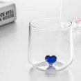 thumbnail image 3 of Taza de cristal transparente creativa y sencilla con forma de corazón para decoración del hogar, estilo nórdico, para parejas, amor, té, leche, café, agua, corazón azul, 3 of 5