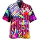 thumbnail image 5 of Blusa de manga corta de verano para playa, con estampado 3D, colorida, con botones de bolos, para hombre, camisa hawaiana, camisas de solapa de alta calidad para uso profesional, 5 of 5
