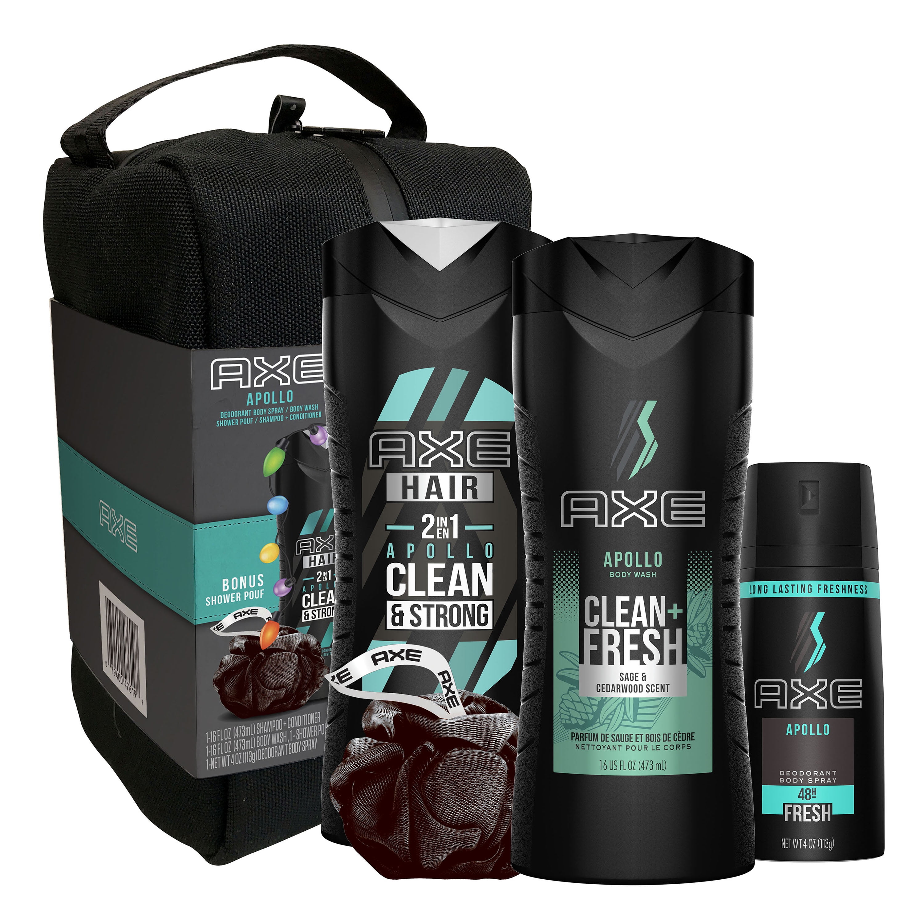 AXE Gift Set with Body Wash, 2in1 Shampoo + Conditioner, with a bonus