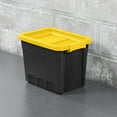 thumbnail image 4 of Sterilite 7.5 Gallon Stacker Tote Plastic, Yellow Lily, Set of 6, 4 of 13