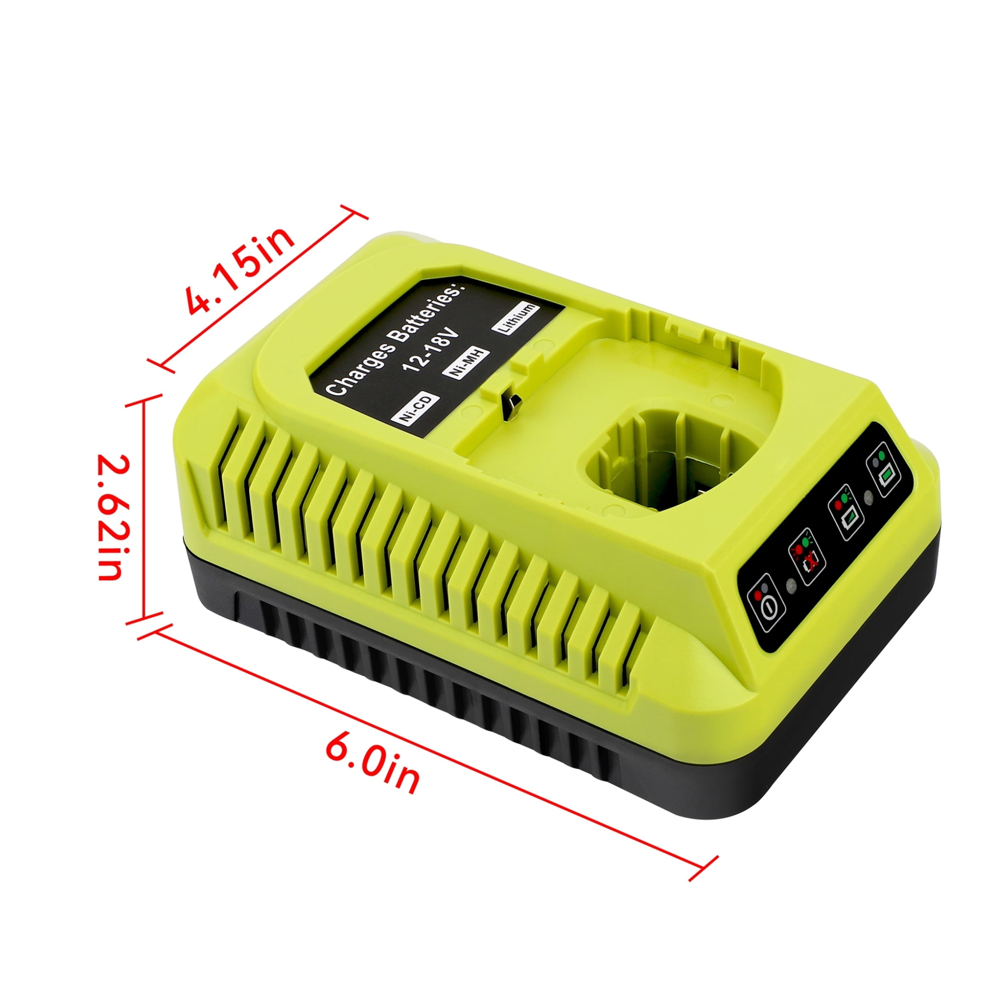 PGENDAR Ryobi 12V-18V Charger for Ryobi One+ Lithium Ni-Cad Ni-Mh Battery P102 P108 P189 P197 P103 P105 P107 P190 P191 PBP002 PBP005