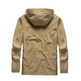 thumbnail image 3 of Ikevan Men'S Four Seasons Jacket Outdoor Mountaineering Solid Color Jacket Khaki 14(XXXL), 3 of 5