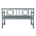 thumbnail image 4 of Apollo 51.2" 3-Seat Circle-Back 600-Lbs Support Acacia Wood Outdoor Garden Patio Bench, Gray, 4 of 8
