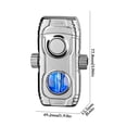 thumbnail image 1 of Hxlamzoo Dual Flame Windproof Lighter, Switchable Windproof Jet and Soft Flame Lighter, Built-in LED Light, Visible Gas Chamber Rechargeable Butane Lighter, Gift for Men, 1 of 2
