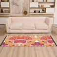 thumbnail image 2 of Yayeee Runner Rug for Bedroom 2'x6' Machine Washable Hallway Non Slip Mat, Orange Hand Drawn Floral, 2 of 8