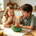 thumbnail image 2 of MKHSQHDG Sales Today Clearance Ceramic Fruit Bowl Cute Orange Shaped Home Fruit Rack with 6 Spoon Decorative Bowl for Kitchen Bedroom Living Room Counter, 2 of 4