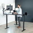 thumbnail image 3 of VIVO Black Electric 83" x 83" Curved Corner Stand Up Desk, 3 of 8