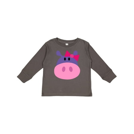 

Inktastic Girl Hippo Gift Toddler Toddler Girl Long Sleeve T-Shirt
