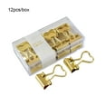 thumbnail image 1 of Baohd 1/2/3/5 12x Documents In Order - Metal Binder Clips For Elliot Folder Widely Shape Metal Binder Clips Love - Gold 1 Pc, 1 of 6