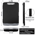thumbnail image 4 of 4X Clip Board Organizer Clipboards with Storage Nursing Clipboard Foldable File Folder Plastic Clipboard (Black), 4 of 5