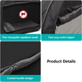 thumbnail image 4 of Large Adult Indoor Blackout Tent, Indoor/Outdoor Blackout Camping Bed Tent, Portable Black Folding Sleeping Tent, Breathable Fabric, Strong Blackout Performance, 4 of 6